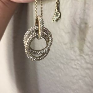 Sparkly Double Ring Necklace